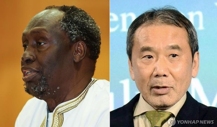왼쪽부터 응구기 와 티옹오와 무라카미 하루키(사진=연합뉴스)