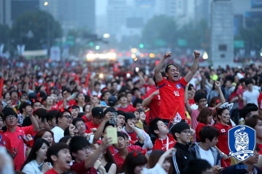 거리 응원 장면. 사진=대한축구협회