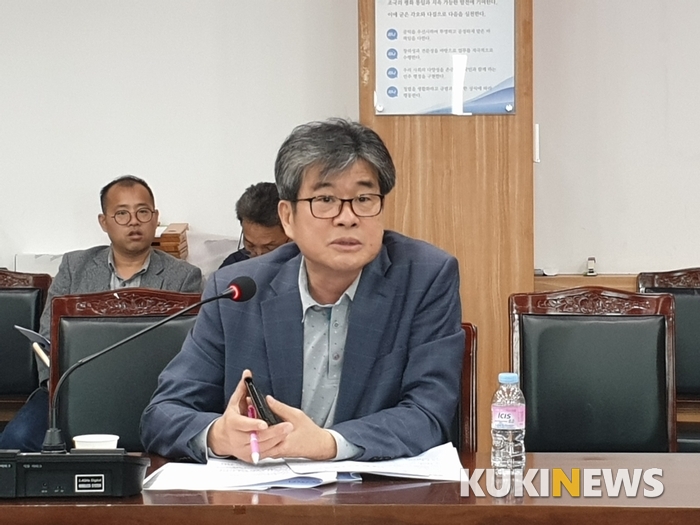 김용조 상하수도사업단장이 현대화사업계획을 밝히고 있다.